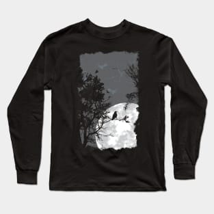 Moonlit crows Long Sleeve T-Shirt